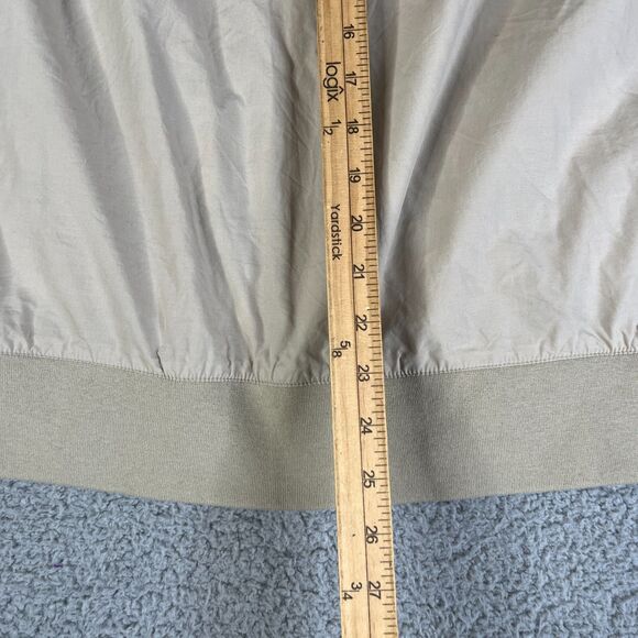Uniqlo Bomber Jacket Mens L Beige Khaki Full Zip Lined Chore Barn Soft Shell - Picture 11 of 13